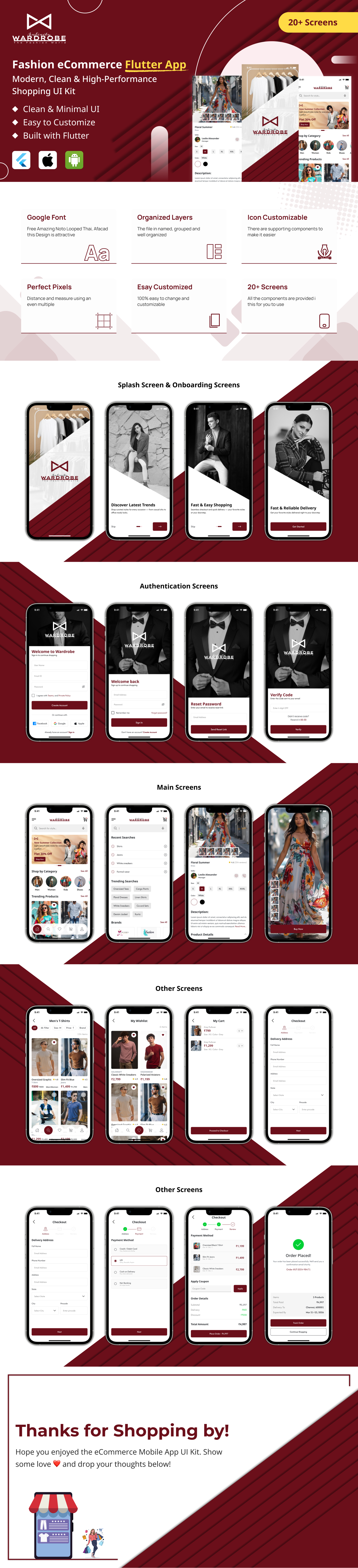 Infinity Wardrobe - eCommerce Flutter App UI Kit