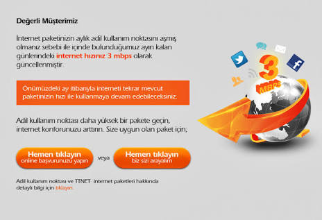 BTK Adil Kullanım Kotasını kaldırıyor(Yersen)