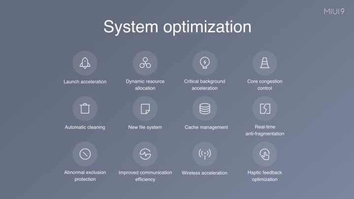Miui 9 sistem optimizasyonları dikkat çekiyor