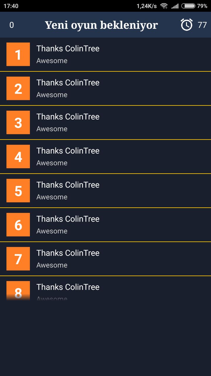 App Inventor için güzel bir ListView eklentisi