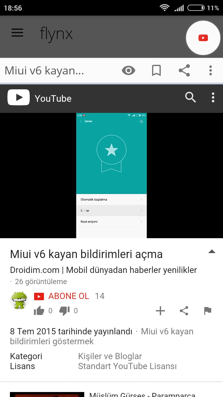 Flynx ile Youtube videolarını arkaplanda oynatın
