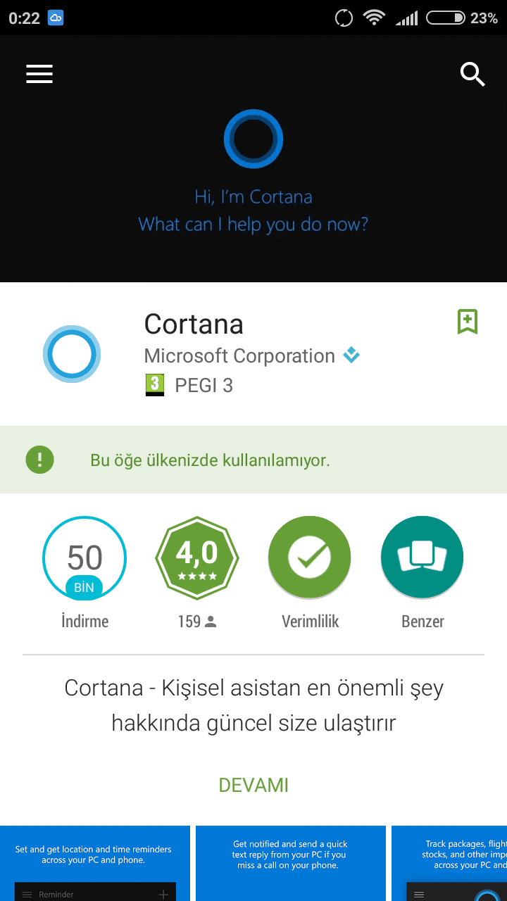 Cortana Android e geldi