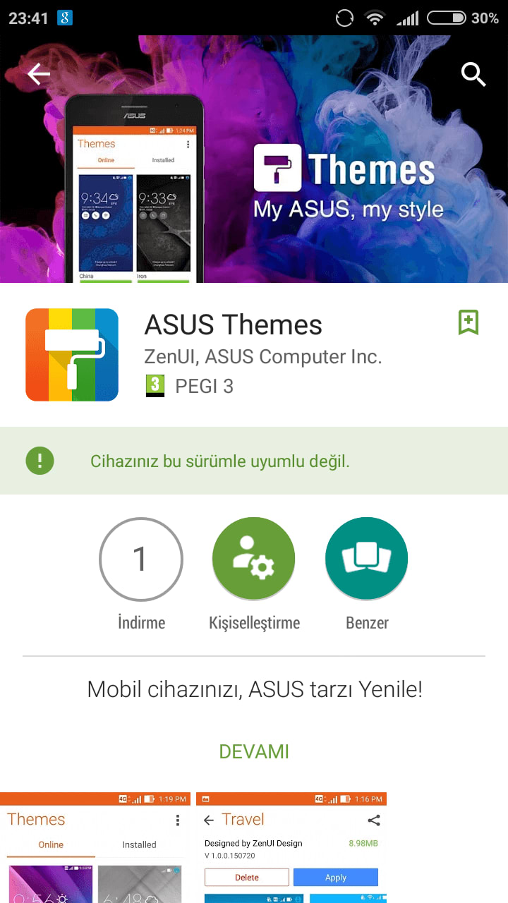 Asus Tema uygulamasını Google Play’e ekledi