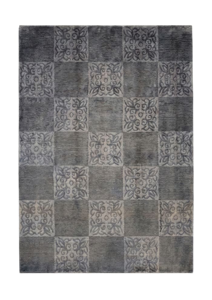 Carved Panel Rug, modern rug, 183 × 274 cm, Silk & Wool