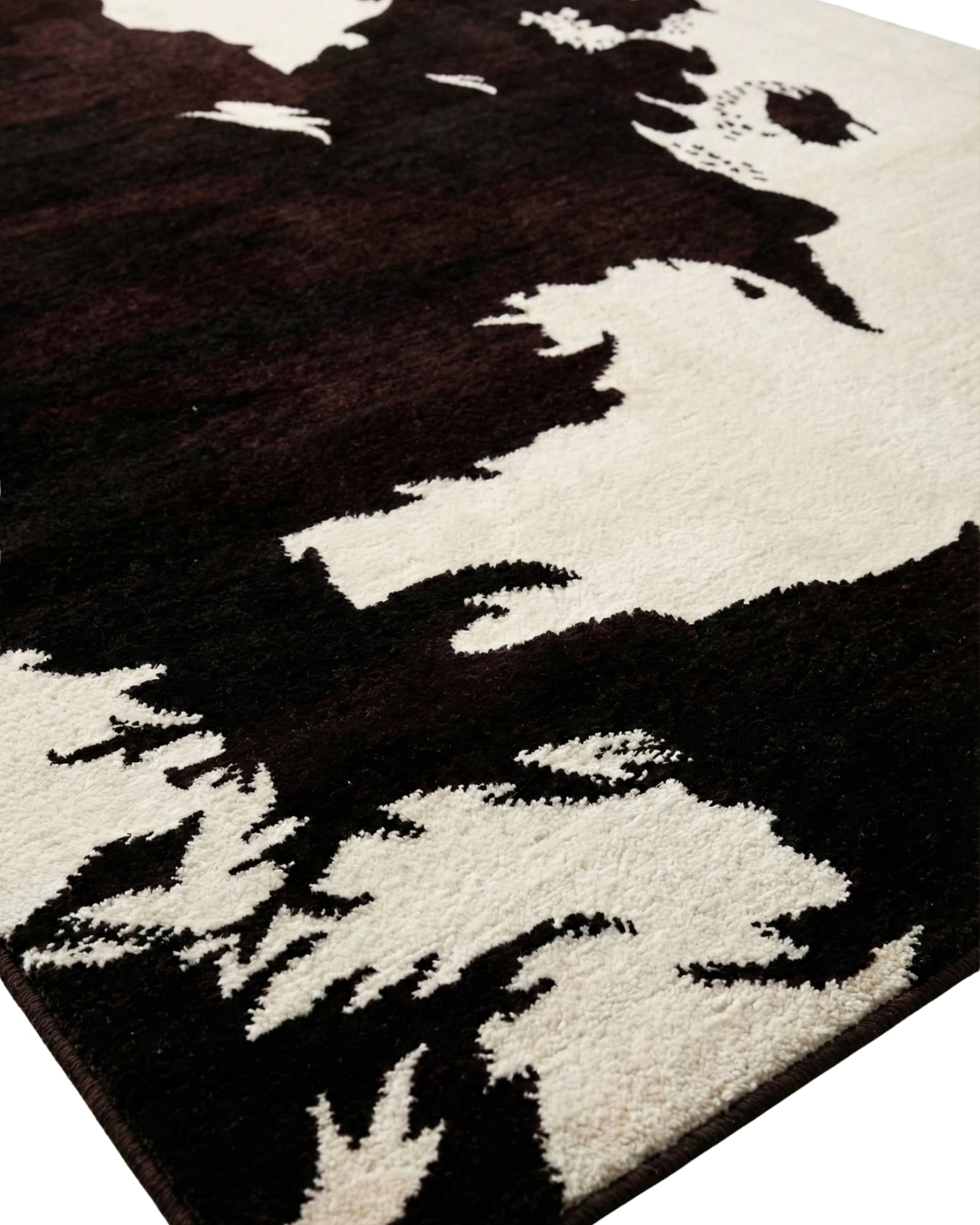 Gabbeh-Style Abstract Organic Rug, Iran modern rug, in red / burgundy, Wool, 183x274 cm, Nasim Carpets Malaysia — view 3