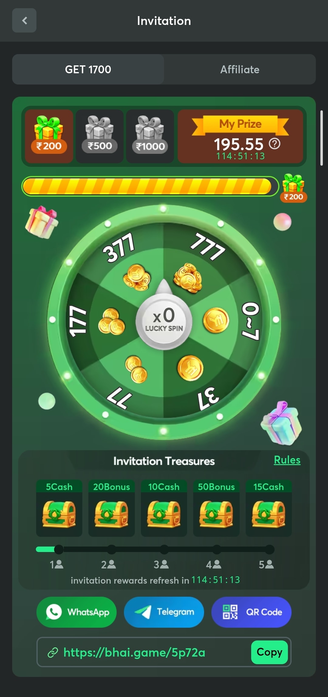 Bhai Game APK — BhaiGame Slot Selection Screen Categories