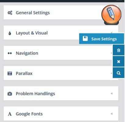 сохранение настроек