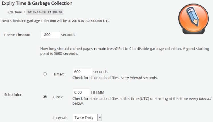 wp super cache сборщик мусора