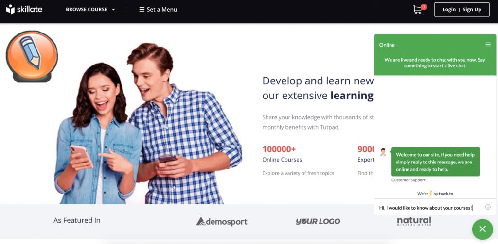 виджет живого чата