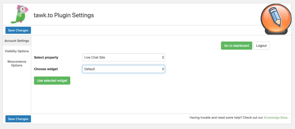 установить нужный виджет
