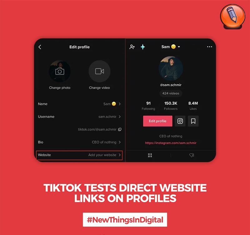 TikTok тестирует прямые ссылки на веб-сайты