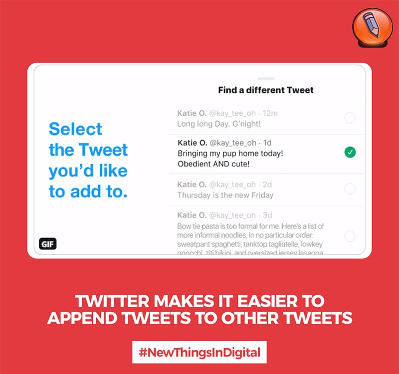 Twitter облегчает добавление твитов