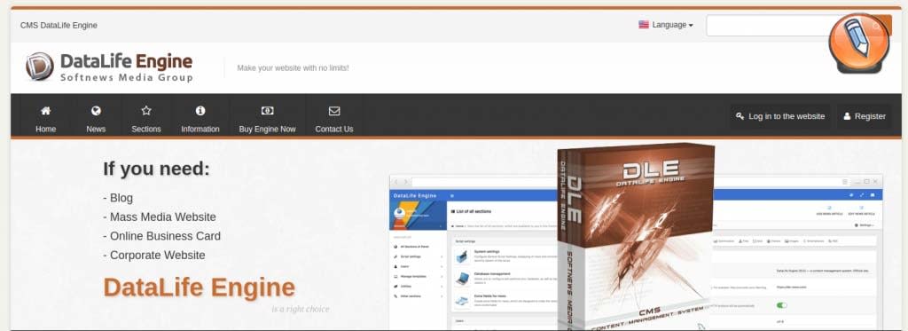 cms для сайта_dle
