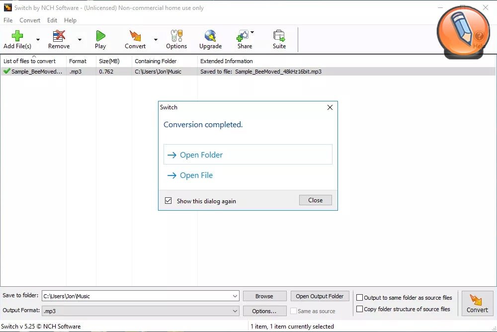 switch audio converter
