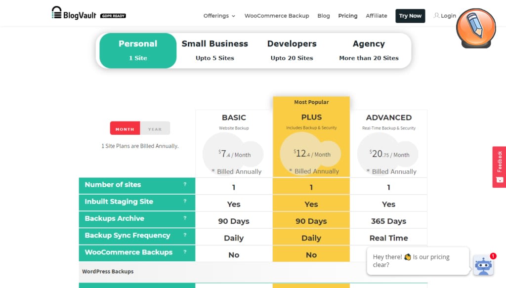 Blog Vault besplatnaya probnaya versiya