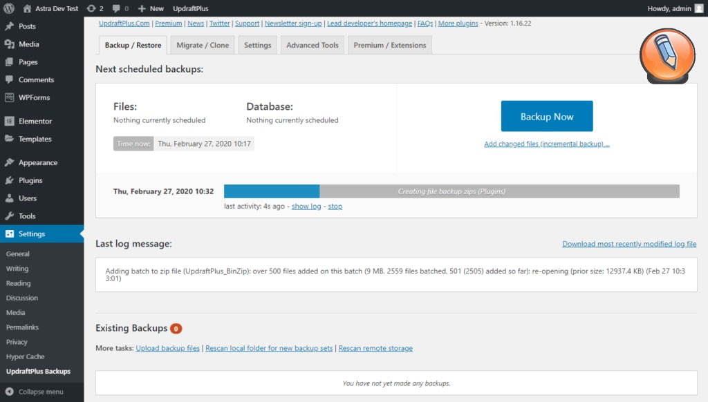 process rezervnogo kopirovaniya