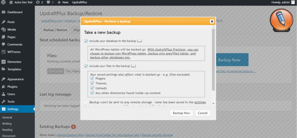 vklyuchit bazu dannyh i fajly