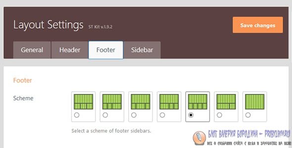 Truemag Footer layouts