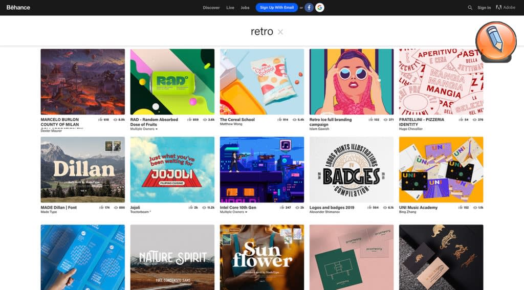 rezultaty poiska na behance