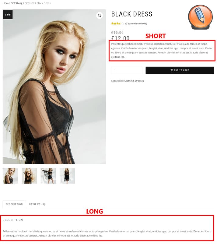 woocommerce краткое описание