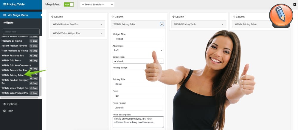 novyj vidzhet tablicy cen