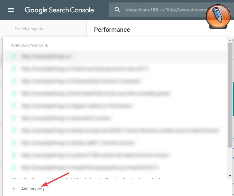 add property in search console