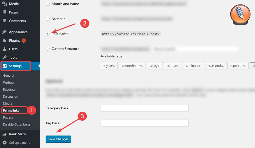 setup permalinks in wordpress