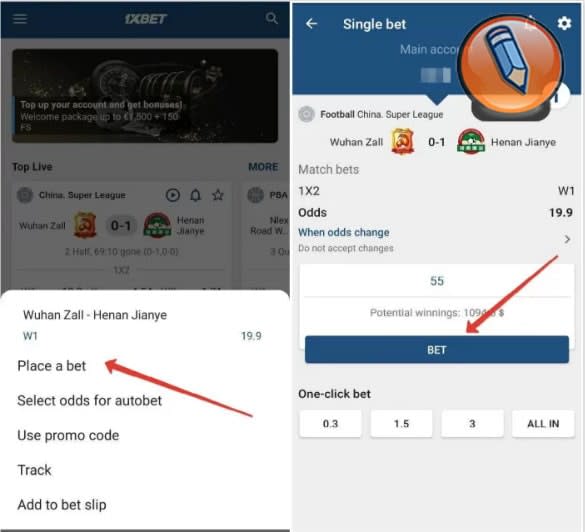razmeshchenie stavok na 1xbet