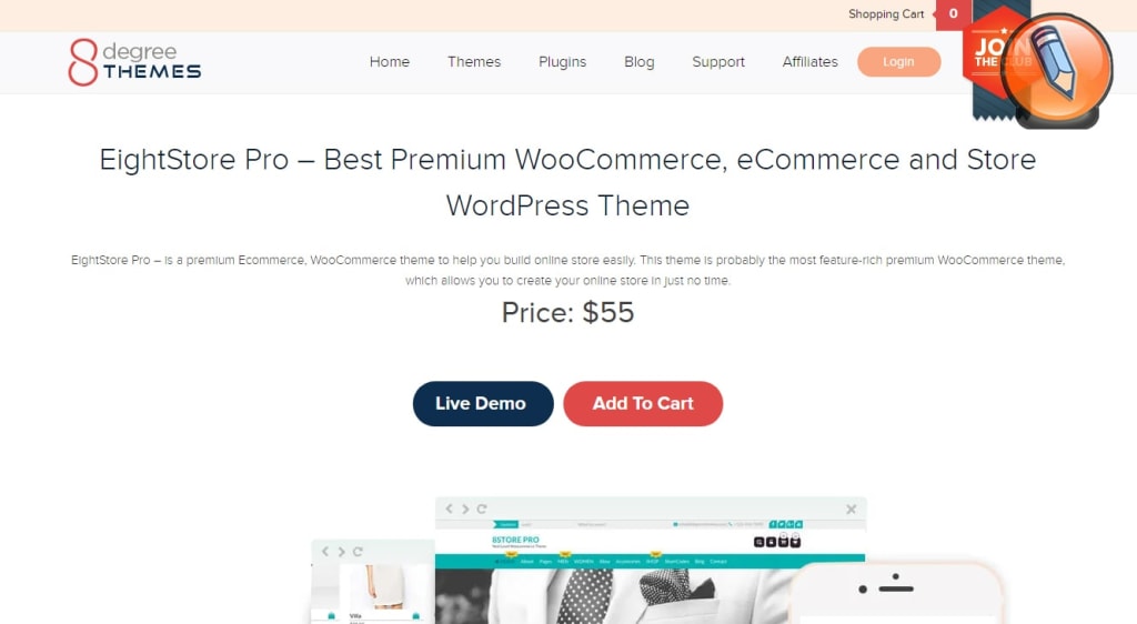 лучшие темы woocommerce eightstore pro
