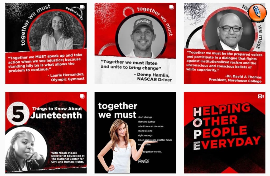 скриншот страницы в Instagram