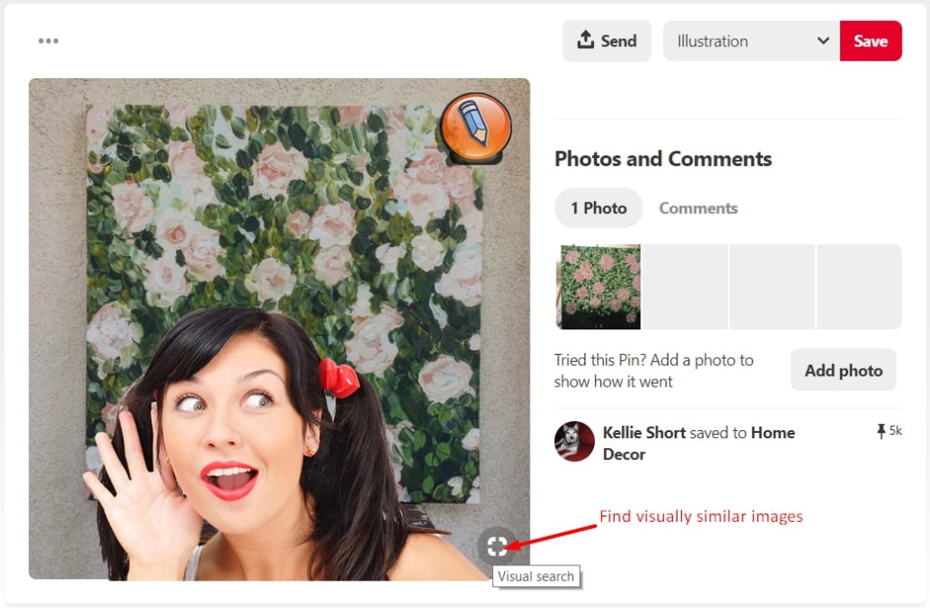 iskat po foto na pinterest visual search