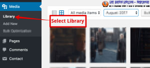 How To Edit Image In Library go to Media Select Library