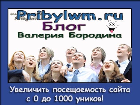 Увеличить посещаемость сайта с 0 до 1000 уников