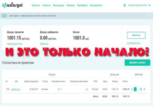 заработать на рекламе в интернете