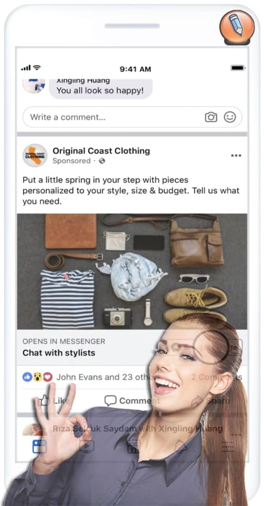 общение с потенциальными клиентами в Messenger