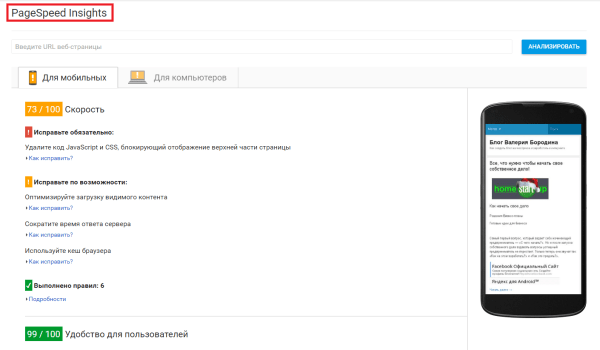 Google PageSpeed Insights