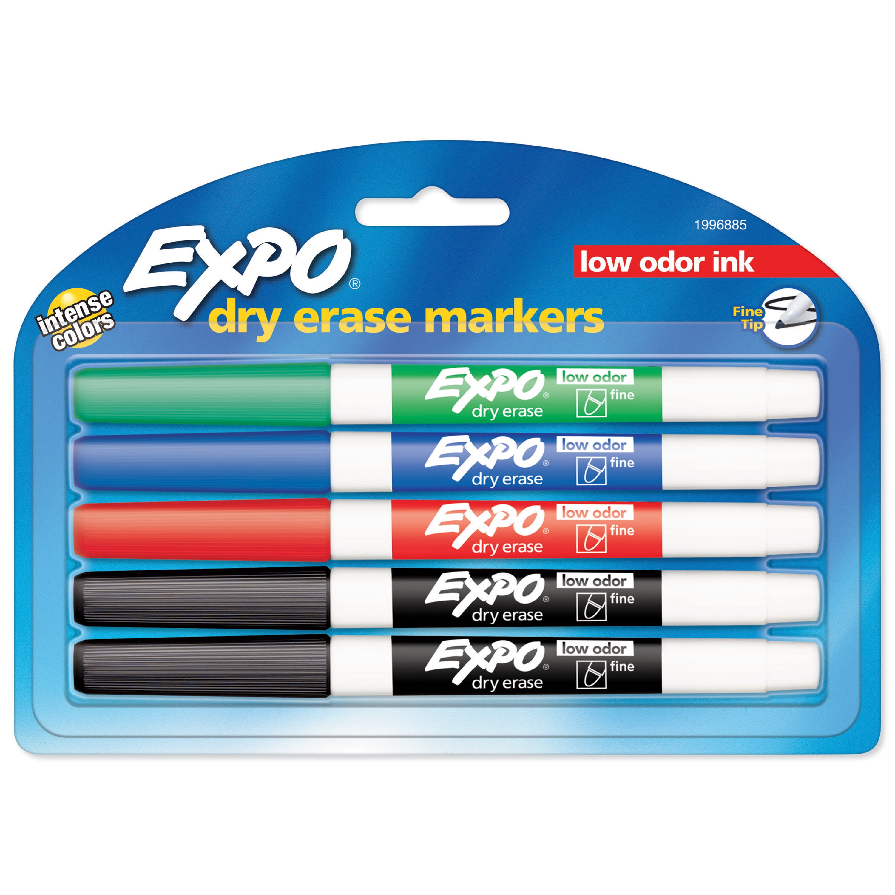 Pen + Gear Retractable Dry Erase Markers, Fine Tip, Assorted