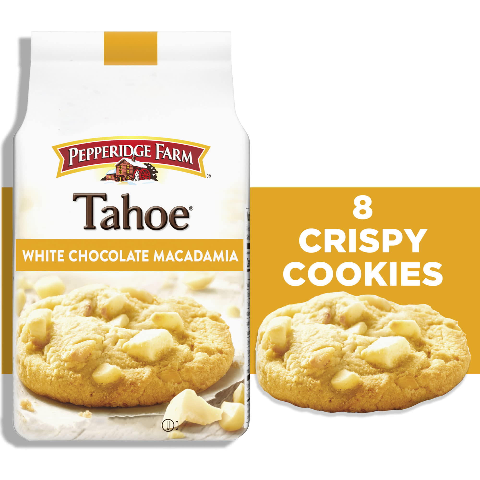 Pepperidge Farm Tahoe White Chocolate Macadamia Cookies, 8 Crispy Cookies,  7.2 oz. Bag - DroneUp Delivery