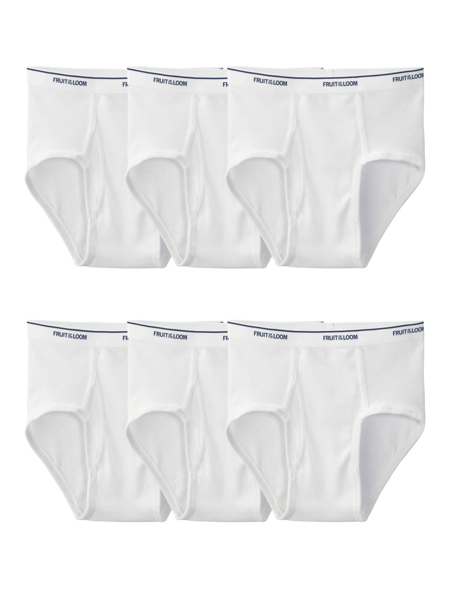 Boys Hanes White Briefs - 6 Pk.