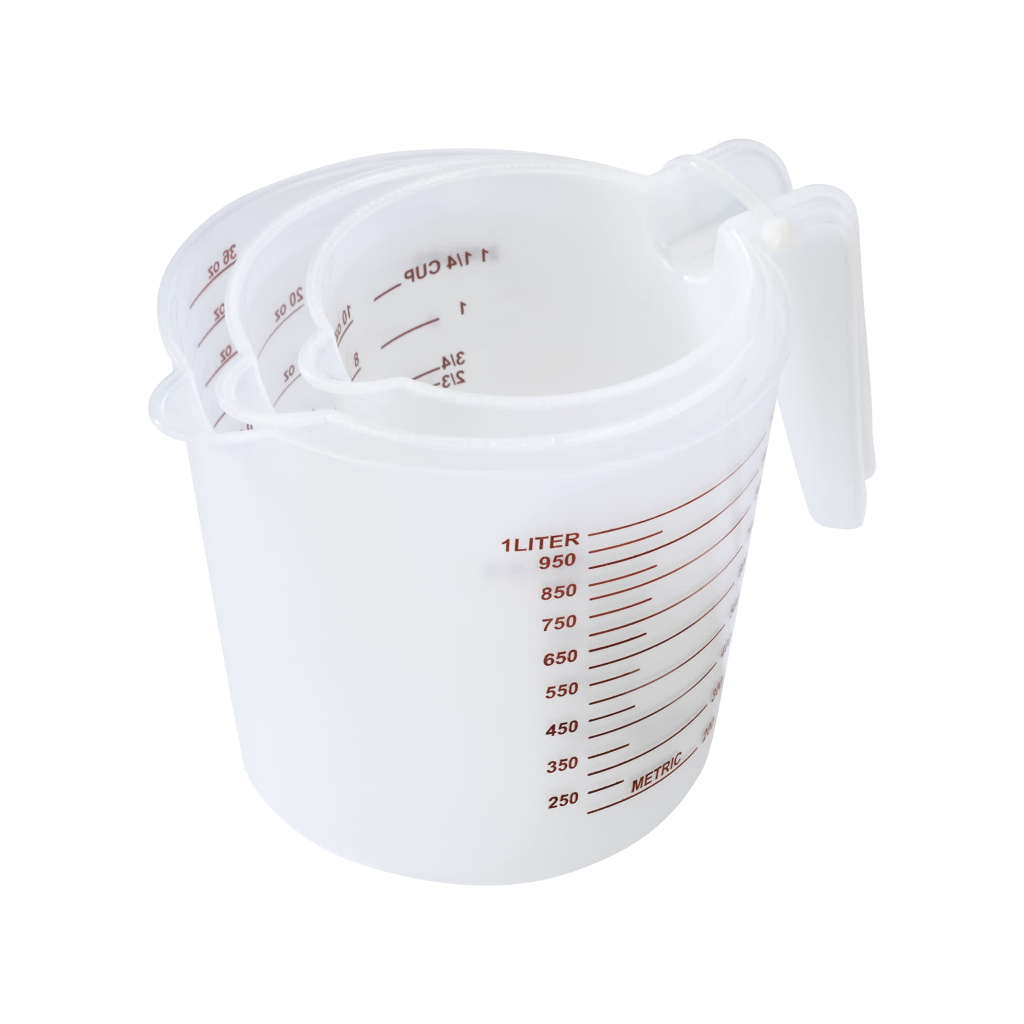 Mainstays 3-Piece Plastic Measuring Cups Set with Spouts, Clear - DroneUp  Delivery
