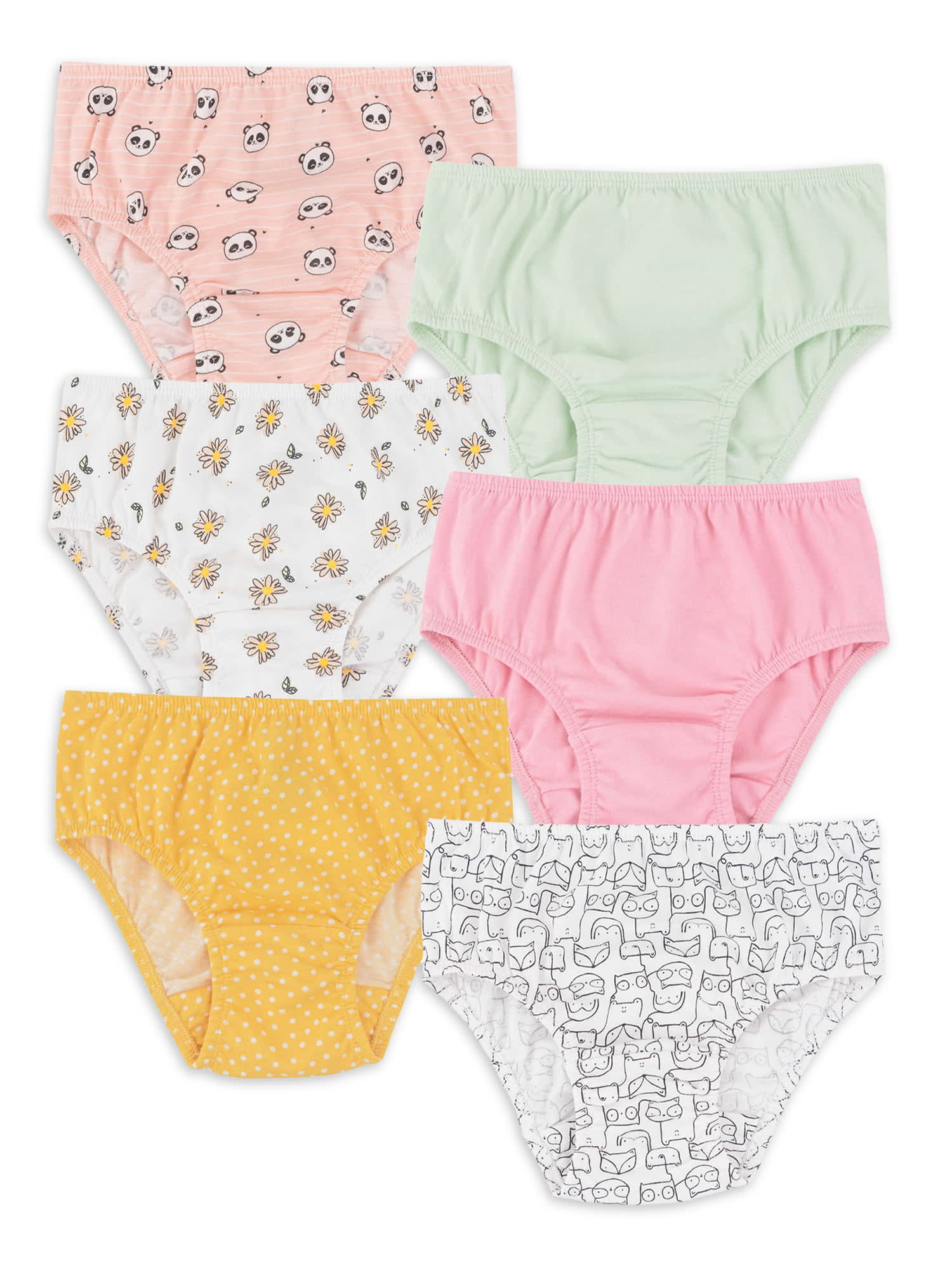 Wonder Nation Toddler Girls Briefs, 6-Pack, Sizes 2T-5T - DroneUp Delivery