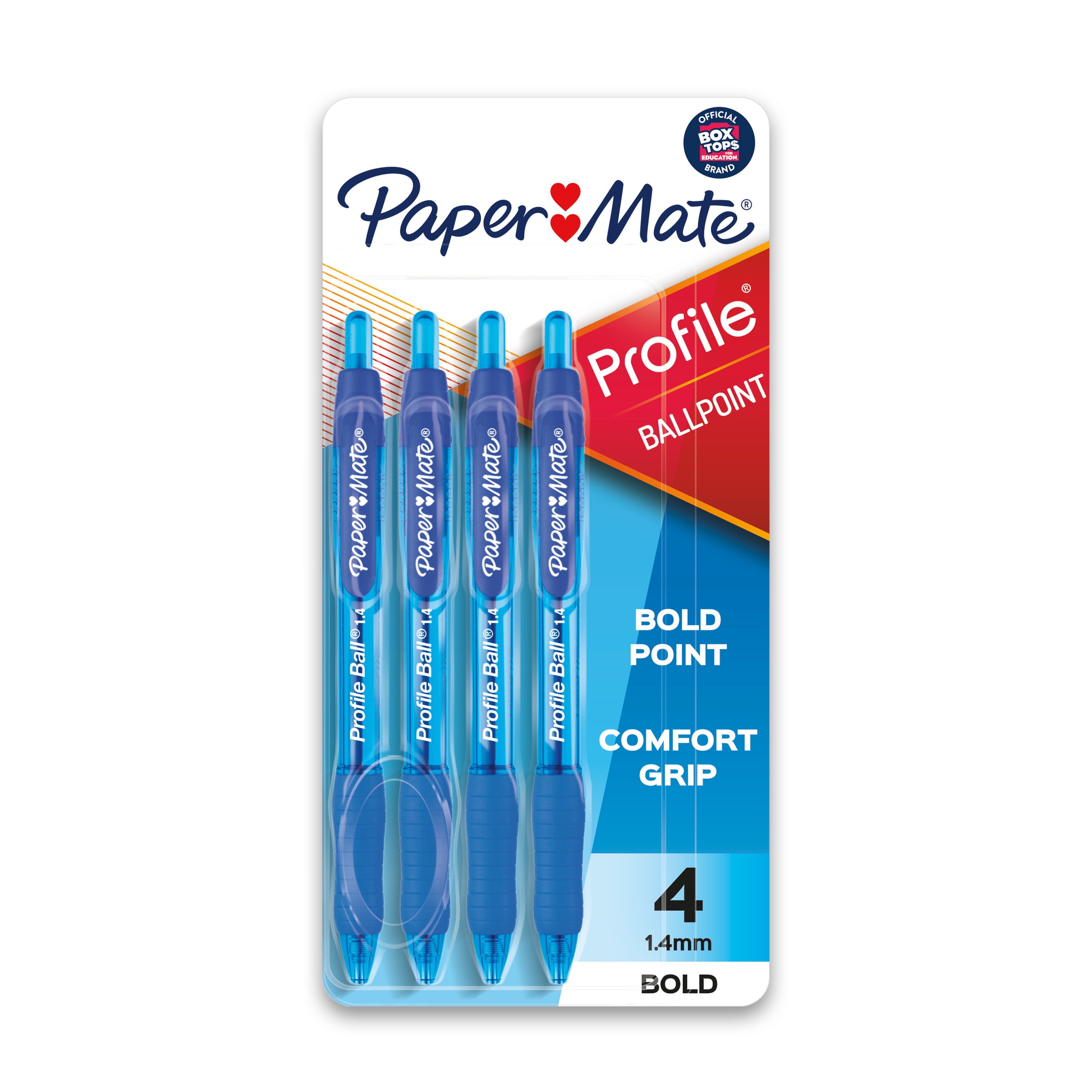 BIC Soft Feel Retractable Ballpoint Pen, Medium Point (1.0mm), Blue, 4  Count, Pack of 4 