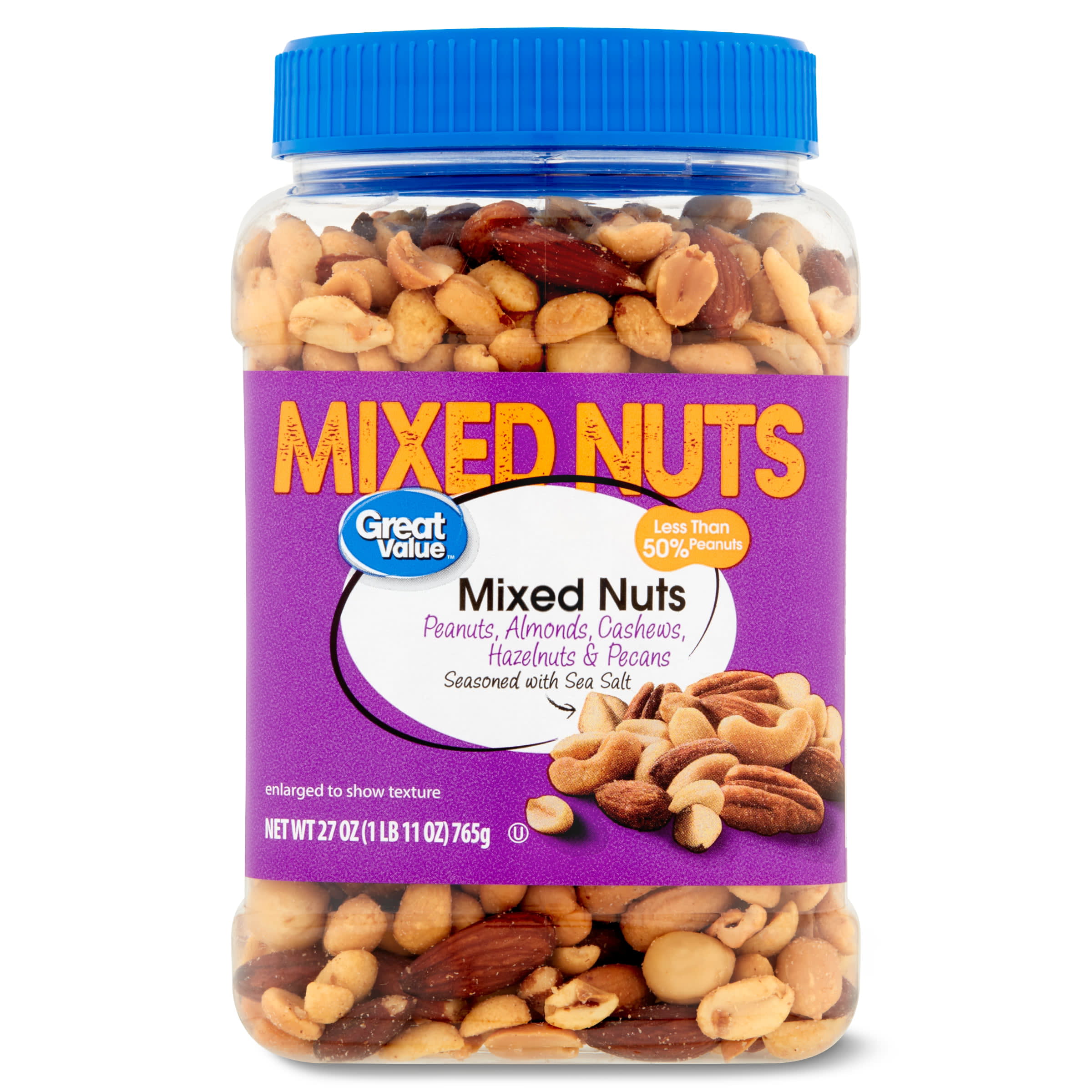 Great Value Roasted & Lightly Salted Mixed Nuts, 14.75 oz