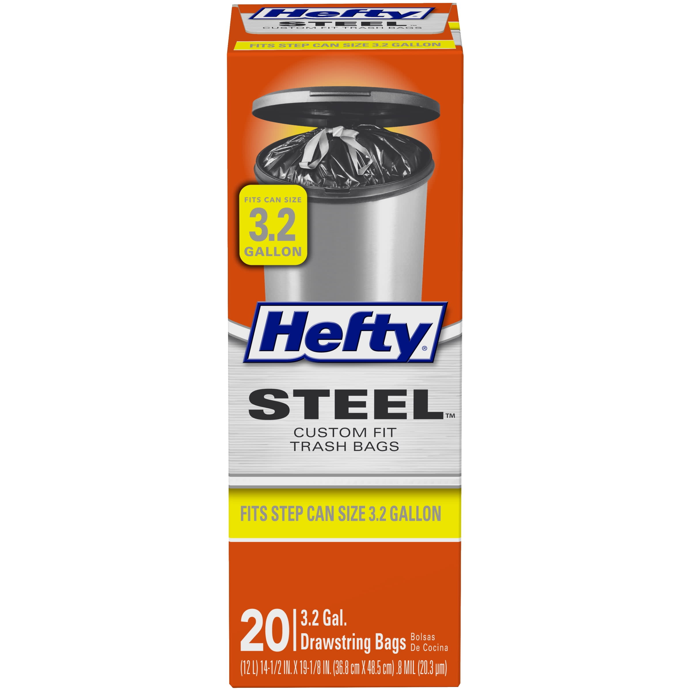 Hefty® Easy Flaps Trash Bags, 30 gal, 1.05 mil, 30 x 33, Black, 40/Box