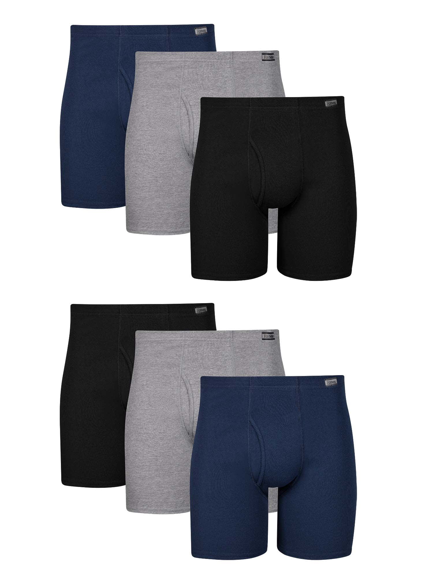 Hanes Men's Comfort Flex Fit Total Support Pouch Long Leg Boxer Briefs, 3  Pack