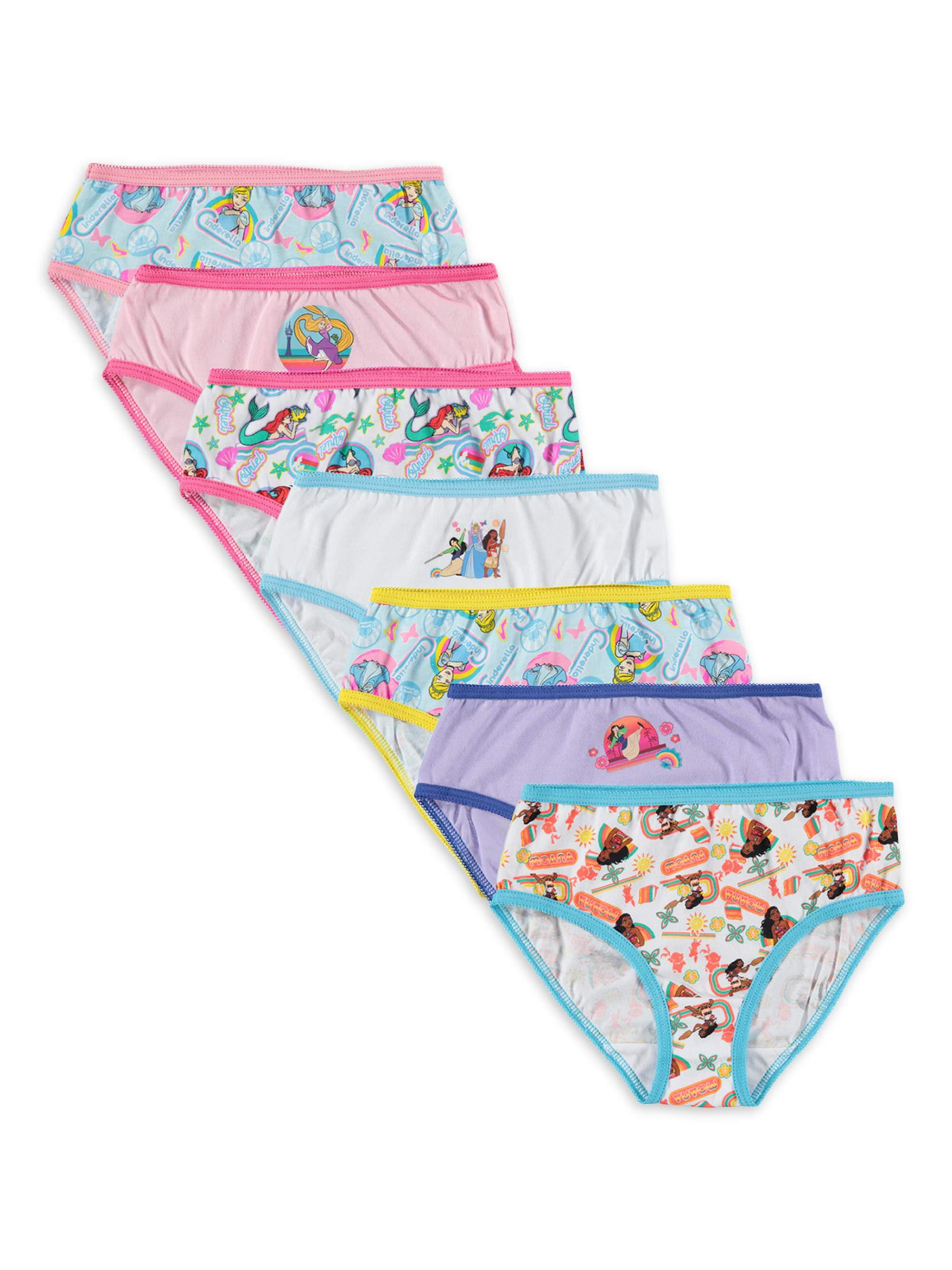 Disney Princess Girls Briefs Underwear 7-Pack, Sizes 4-8 - DroneUp