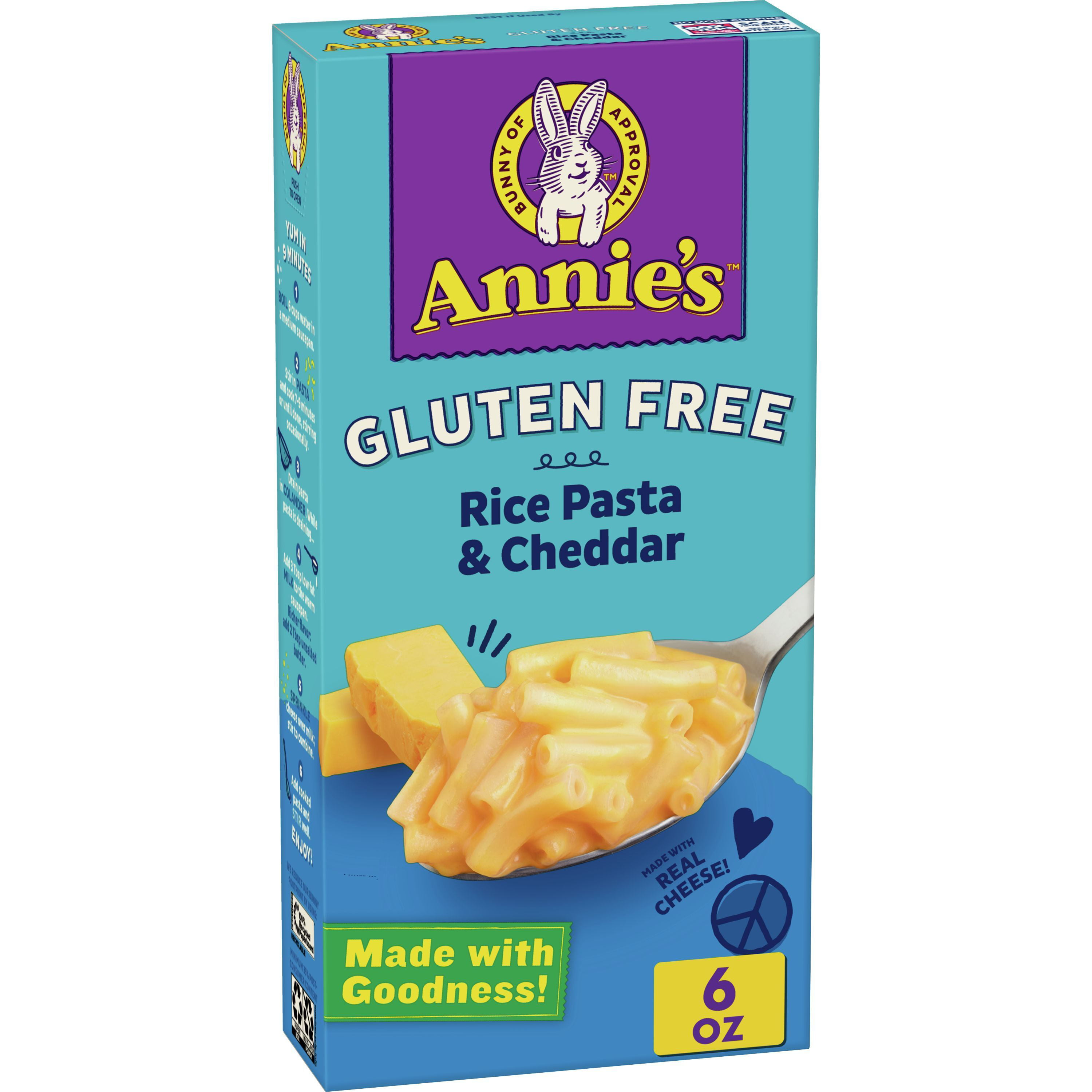 Annieís Cheddar Gluten Free Mac and Cheese Dinner with Rice Pasta, 6 OZ -  DroneUp Delivery