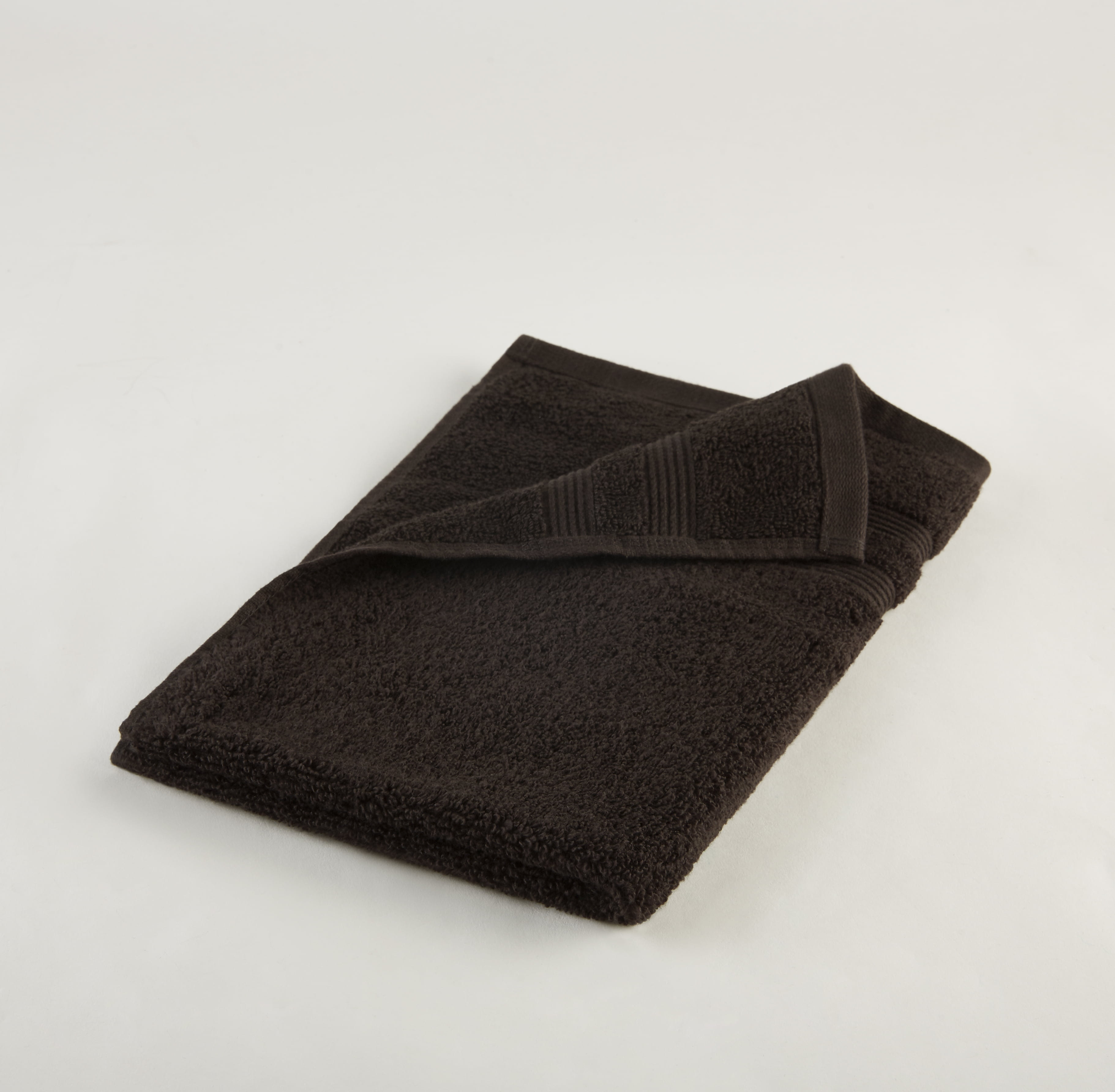 Mainstays Solid Hand Towel, Rich Black 