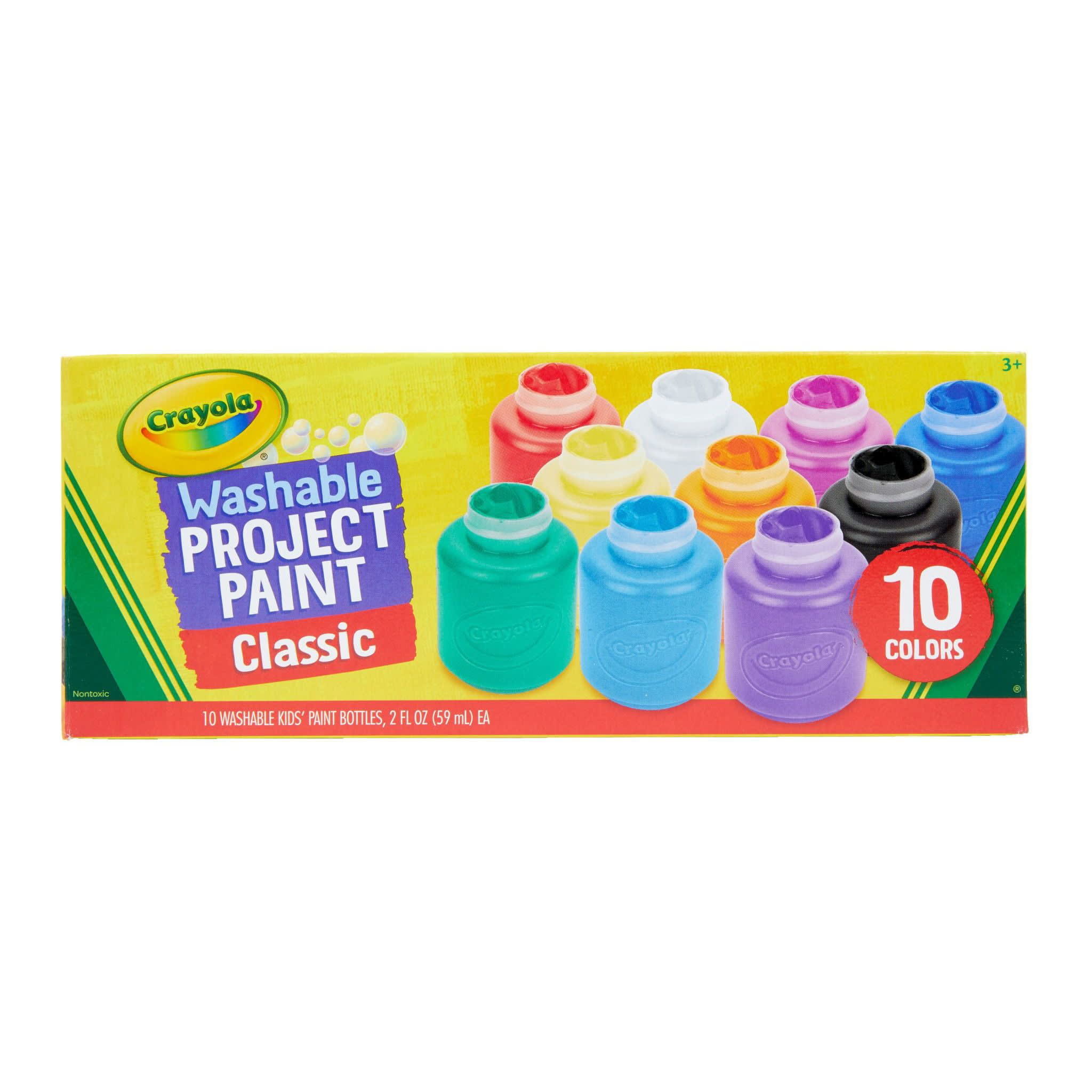 Crayola Washable Kids Paint Set, School Supplies, 10 Count