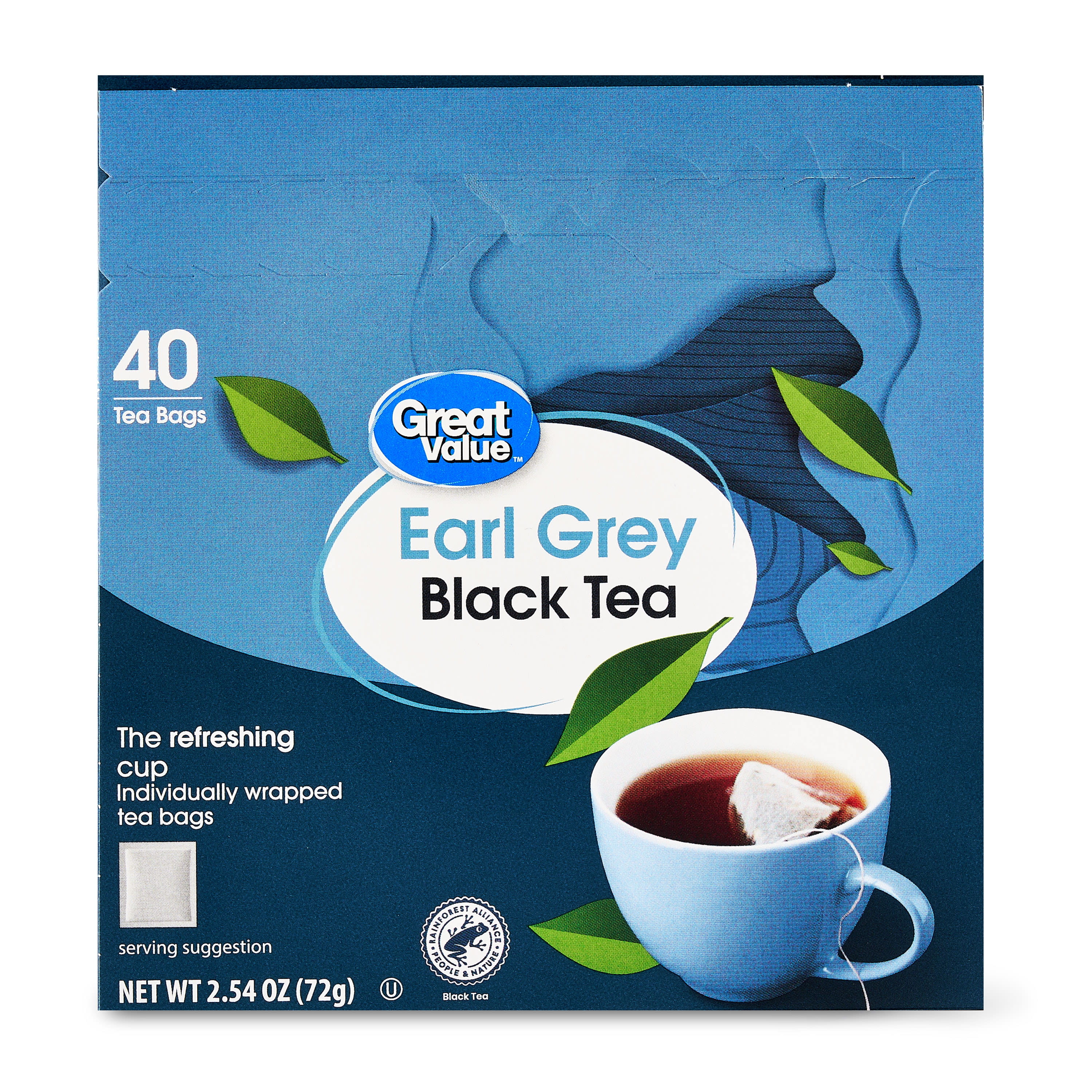 Great Value Earl Grey Black Tea, 2.54 oz, 40 Count DroneUp Delivery